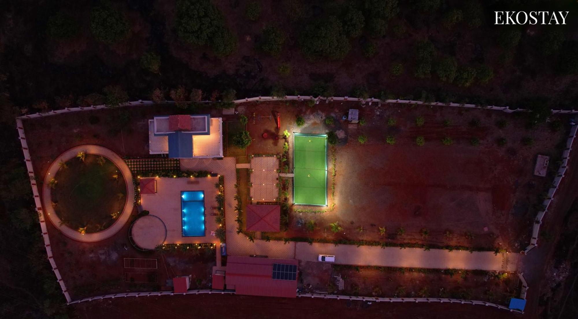 Ekostay Gold Palm Estate I Cricket Turf I Rain Dance I 2 Acre Property Karjat Eksteriør billede