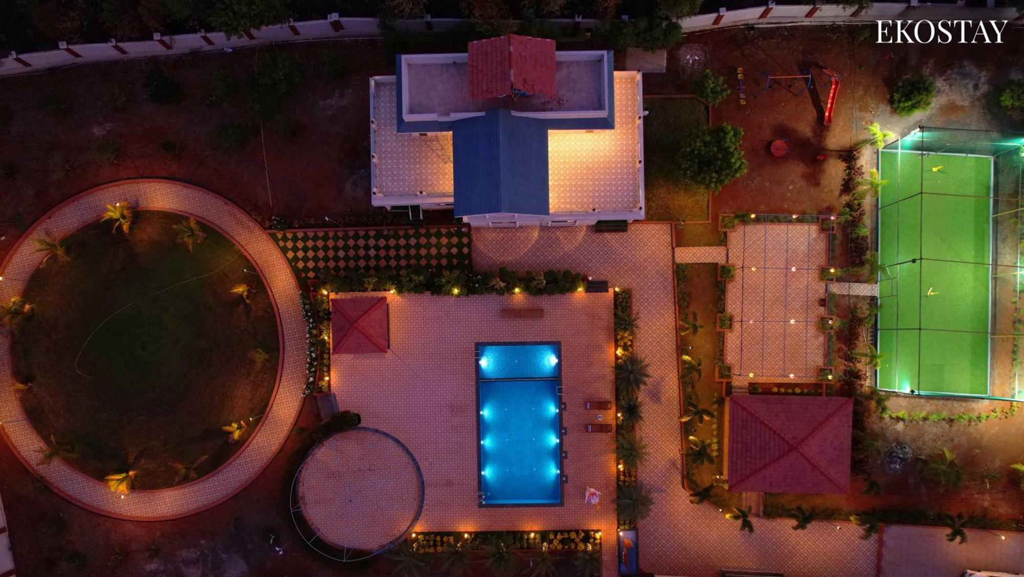Ekostay Gold Palm Estate I Cricket Turf I Rain Dance I 2 Acre Property Karjat Eksteriør billede
