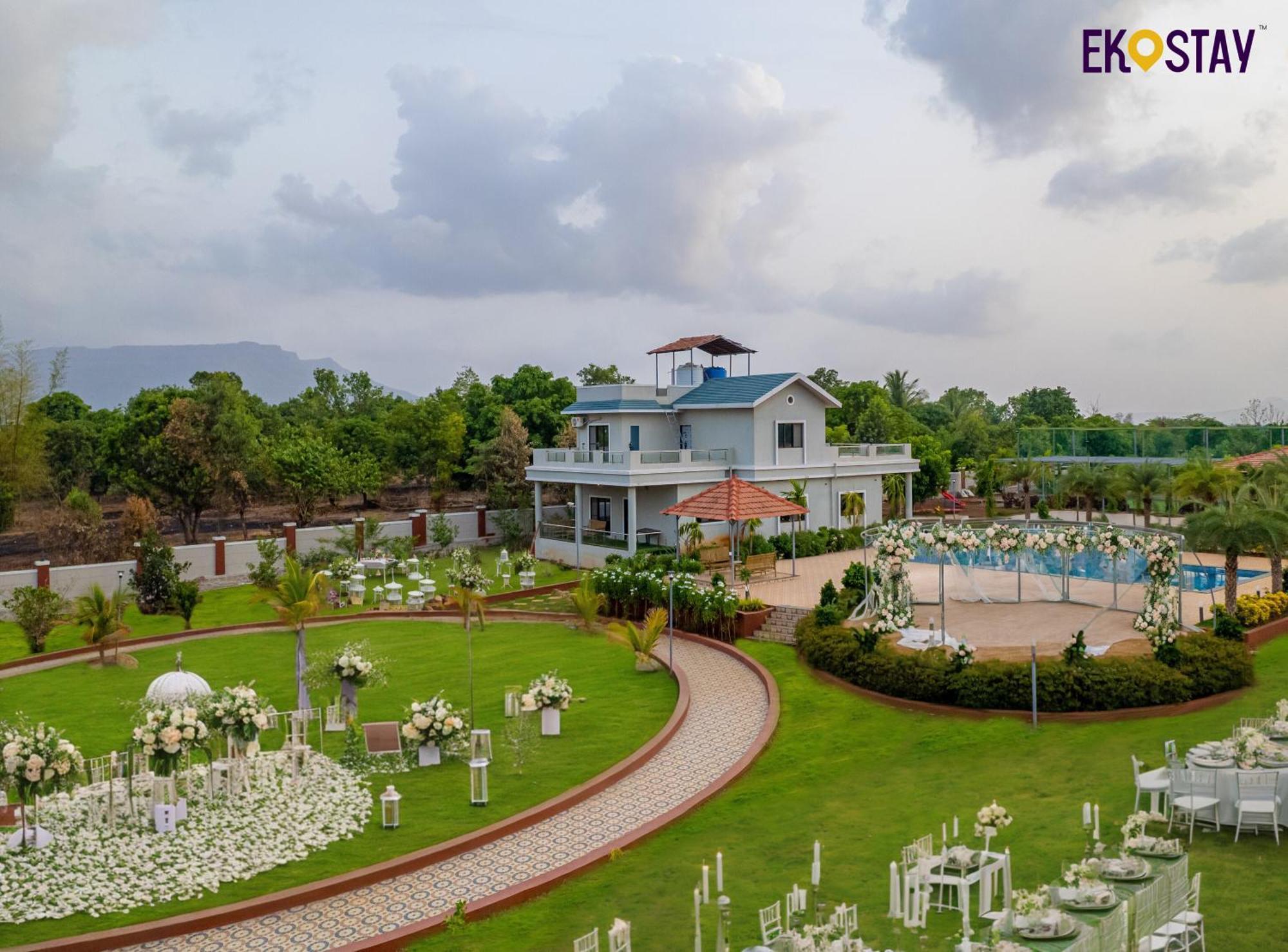 Ekostay Gold Palm Estate I Cricket Turf I Rain Dance I 2 Acre Property Karjat Eksteriør billede
